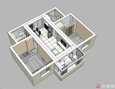 現(xiàn)代風格住宅室內(nèi)裝修設計的SU模型應用與實踐